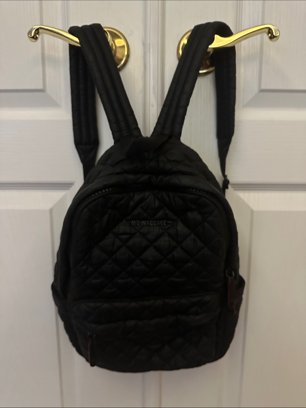 MZ Wallace Black Quilted Mini Backpack